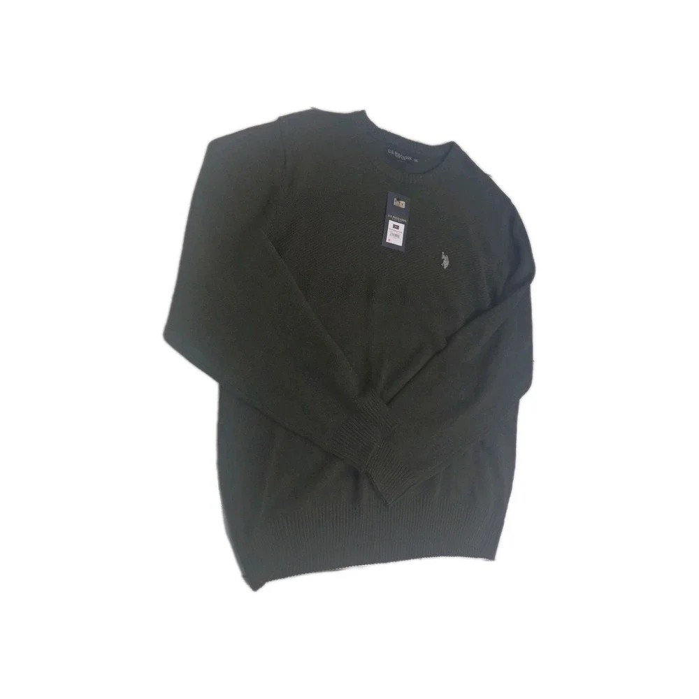 U.S. Polo ASSN. Men's Green Crew Neck Pullover Sweater‎ 2XL Long Sleeves